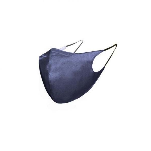 Face Mask in Indigo Washed Silk - LISA VON TANG - Image 2