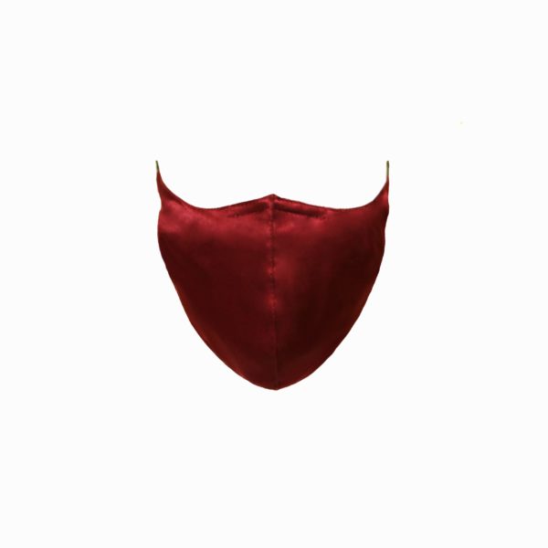 Face Mask in Sangria Silk - LISA VON TANG